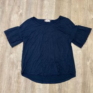 Pink Rose Navy Top